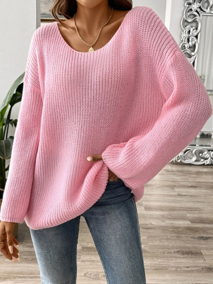 Stilla | Rund halsudskæring sweater med lange ærmer