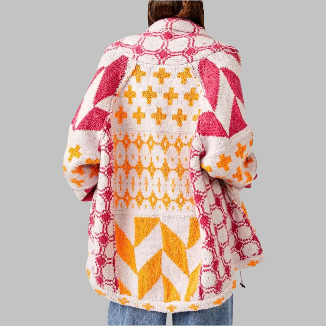 Stilla | Cozy Soft Jakke med Moderne Geometriske Mønstre