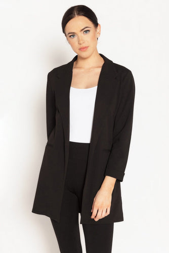 Stilla | Elegant Longline Blå Jakke