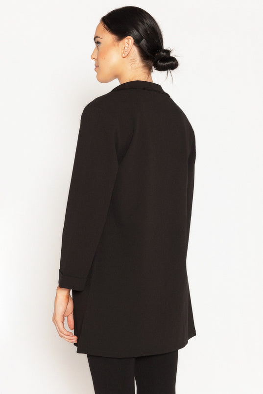 Stilla | Elegant Longline Blå Jakke