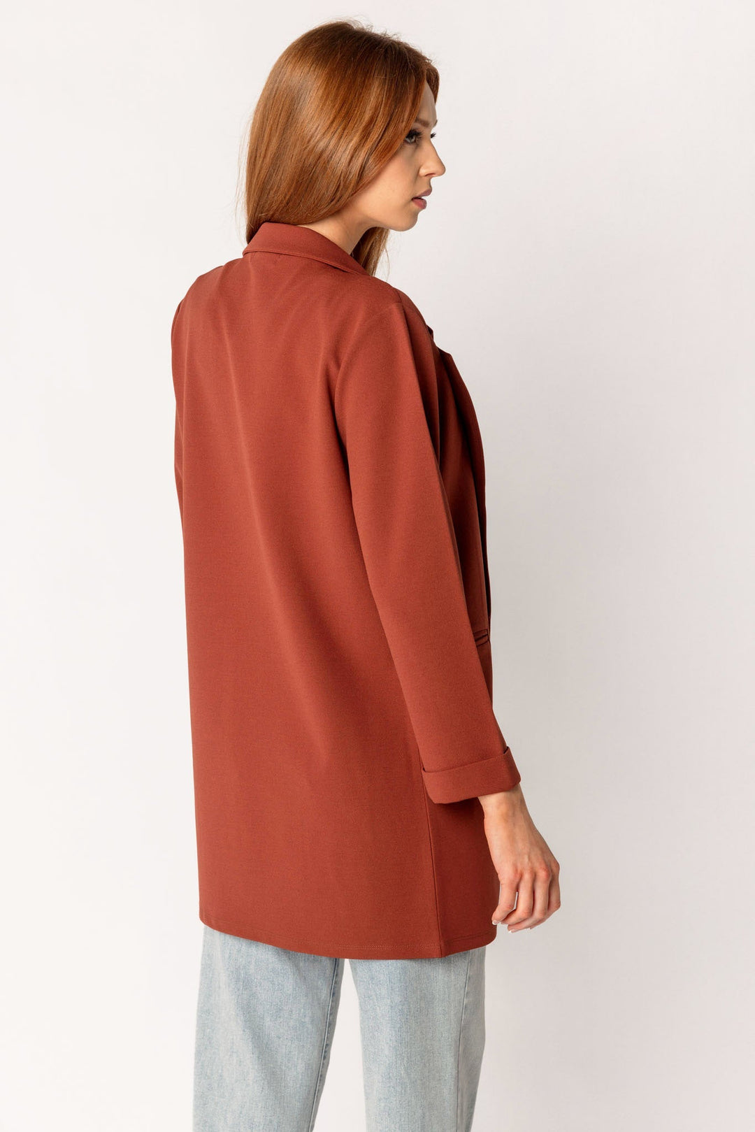 Stilla | Elegant Longline Blå Jakke