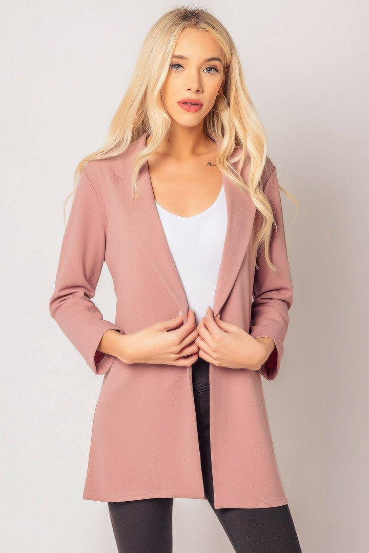 Stilla | Elegant Longline Blå Jakke
