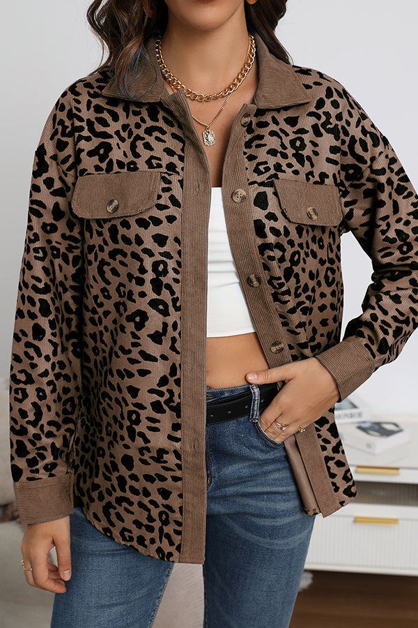Stilla | No Limitations Lomme Leopard Corduroy Shacket
