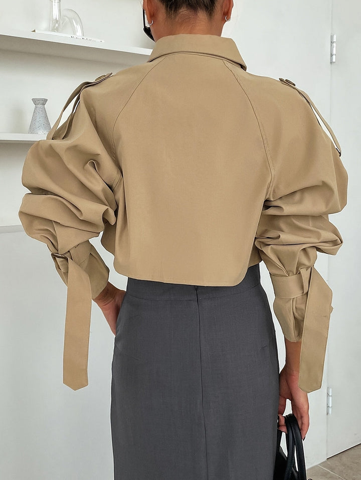 Stilla | Stilig Crop Trenchcoat - Behagelig & Elegant