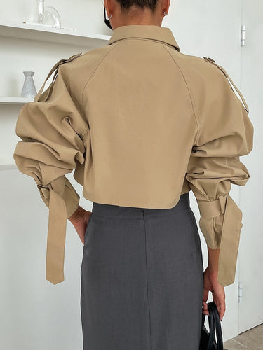 Stilla | Stilig Crop Trenchcoat - Behagelig & Elegant