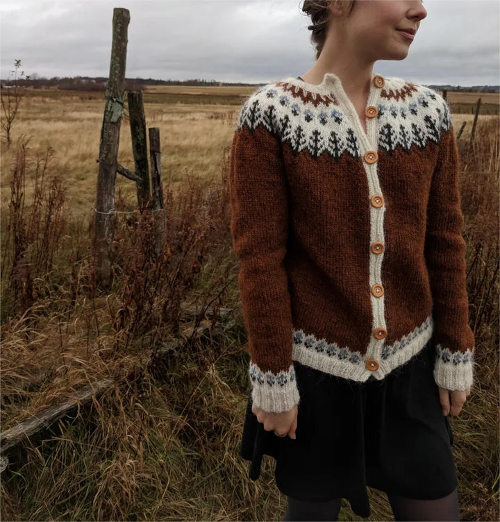 Stilla | Vintage Varme Island Sweatshirt Med Knapper