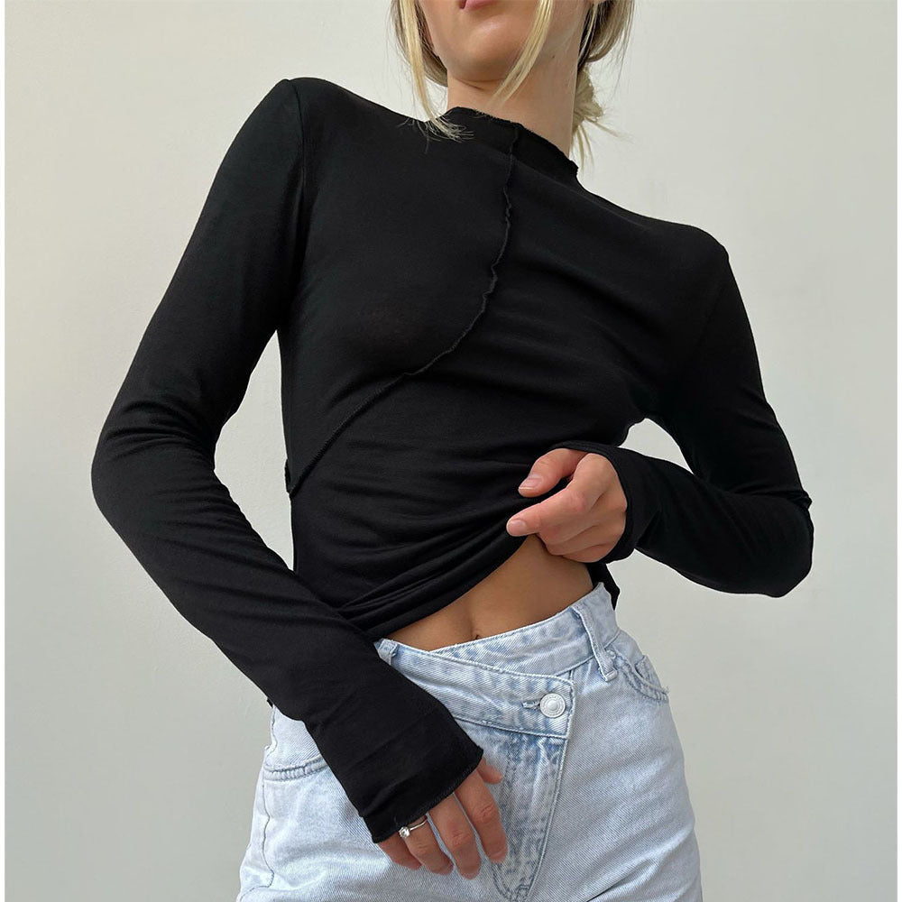 Stilla | Bluse med Ståkrave og Lange Ærmer fra Doux