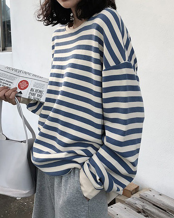 Stilla | Bluse Lange Ærmer Stribet Retro