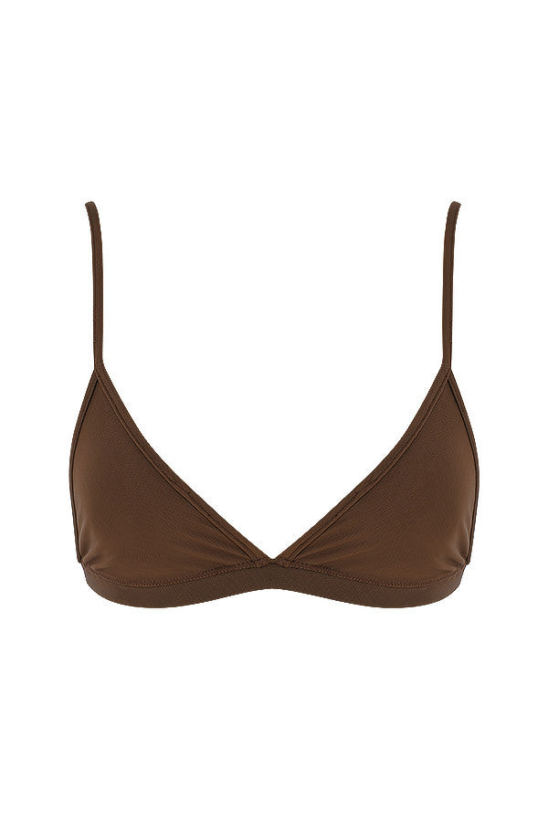 Stilla | Chokolade Chiffon Skjortekjole Og Bralette