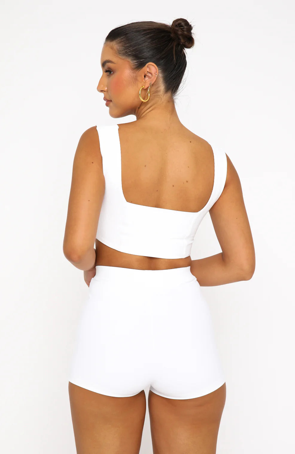 Stilla | Tyk Strop Lige Halsudskæring Crop Top