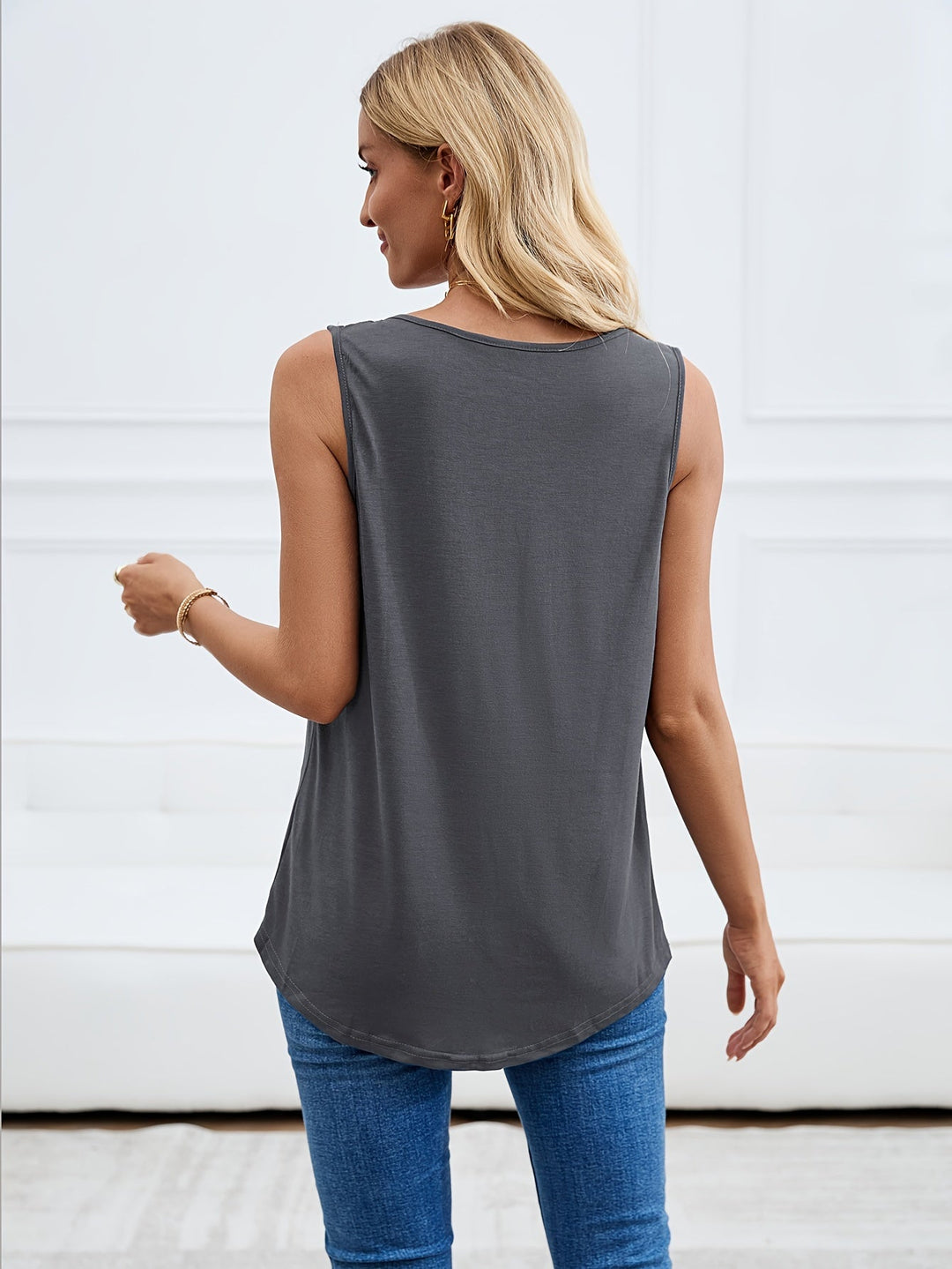 Stilla | Blonde Top Med Plisseringer