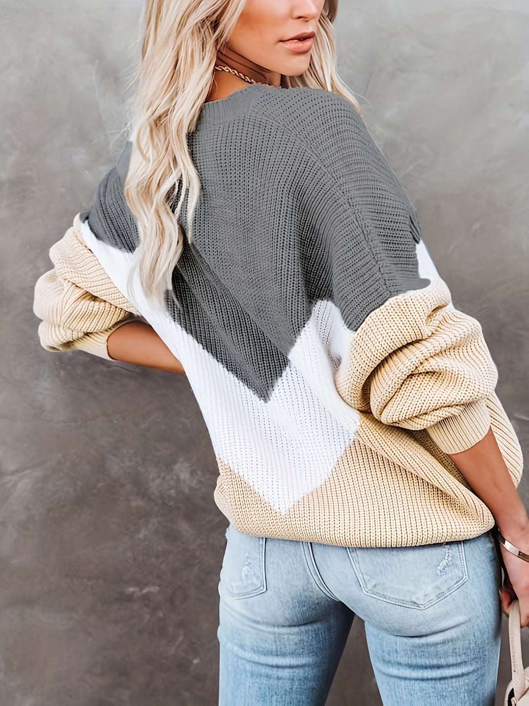 Stilla | Pullover med farveblokering