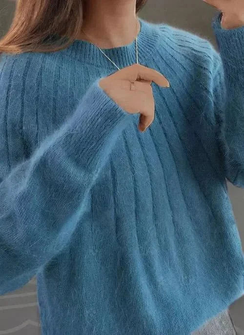 Stilla | Pullover i Blødt, Ensfarvet Kashmirsstrik