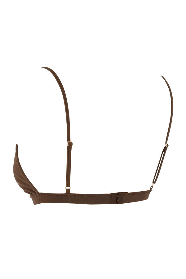 Stilla | Chokolade Chiffon Skjortekjole Og Bralette