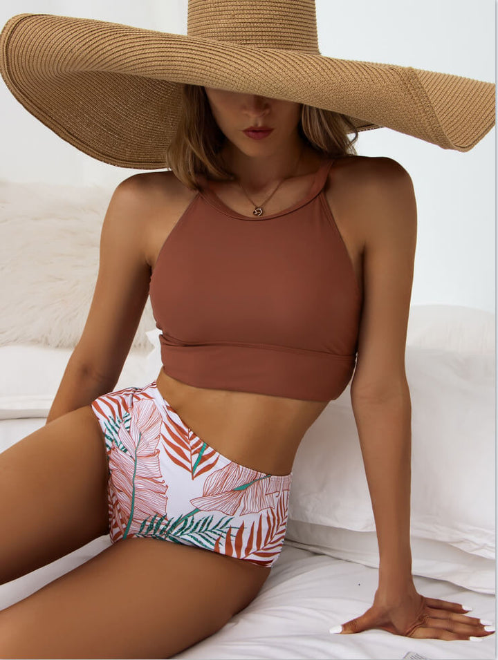 Stilla | Højskåret Bikini Top Med Sexy String