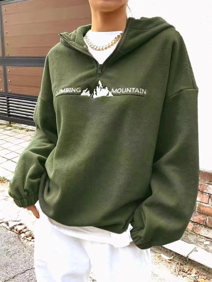 Stilla | Sweatjakke med lange ærmer og kvarte zip Mountain