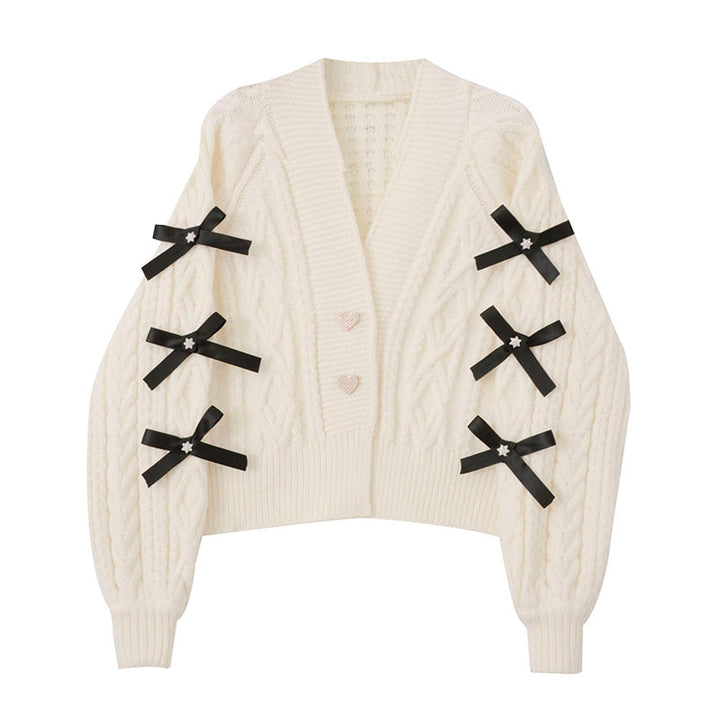 Stilla | Cardigan med Bue Detaljer