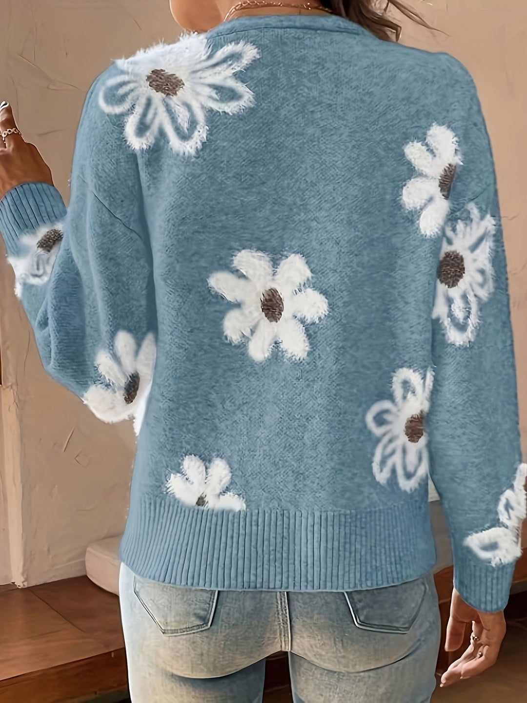 Stilla | Blomstret Pullover Til Damer