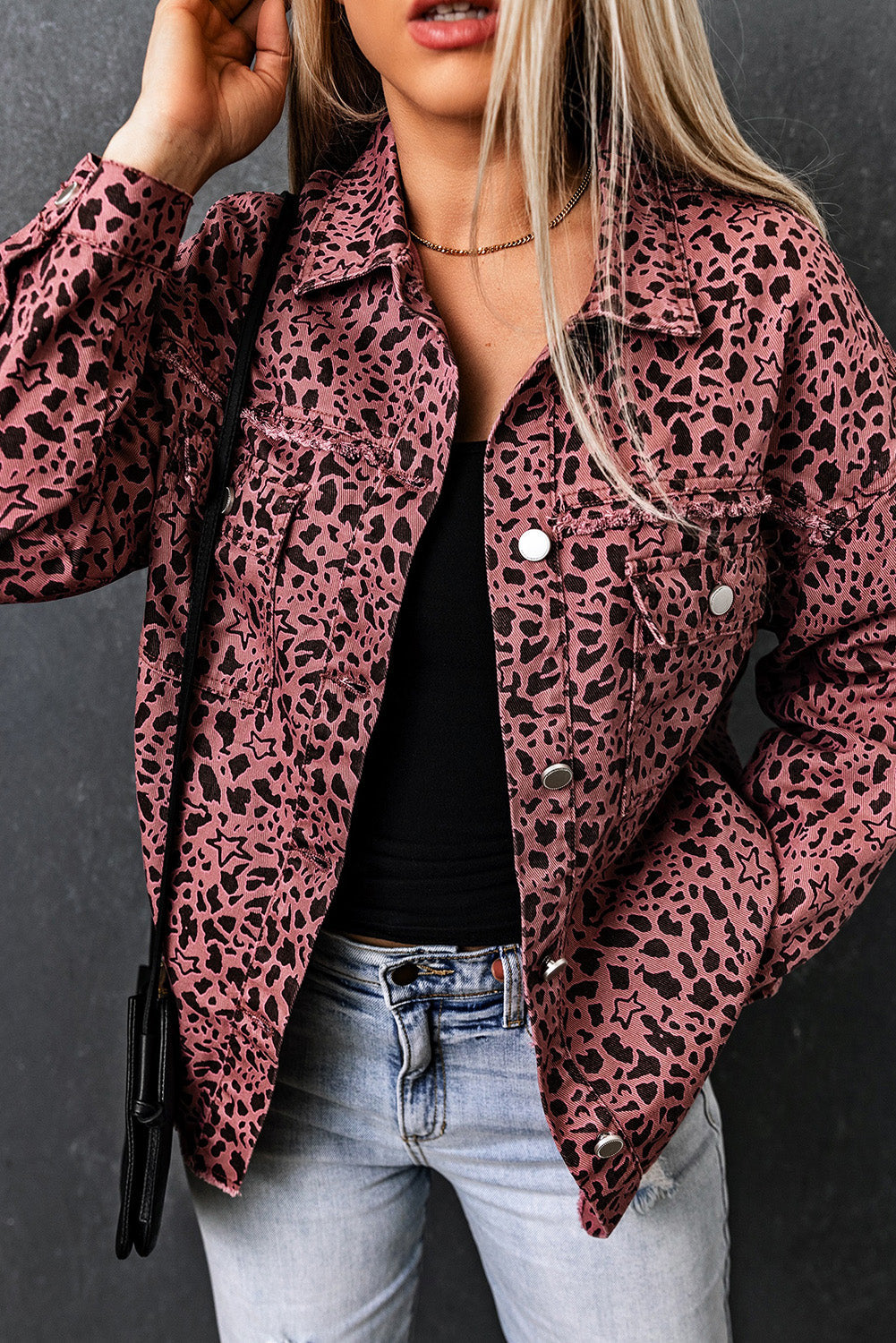 Stilla | Raw Hem Knap-Up Denim Jakke