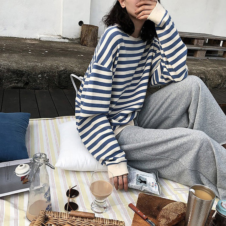 Stilla | Bluse Lange Ærmer Stribet Retro
