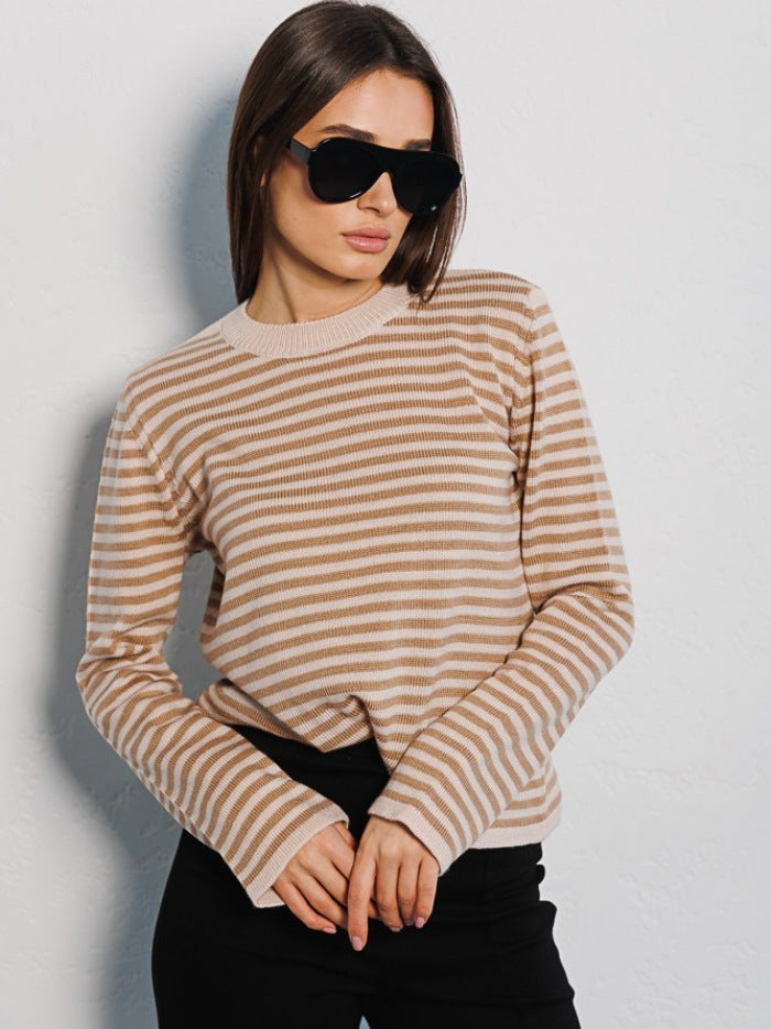Stilla | Stribet Pullover Med Lange Ærmer