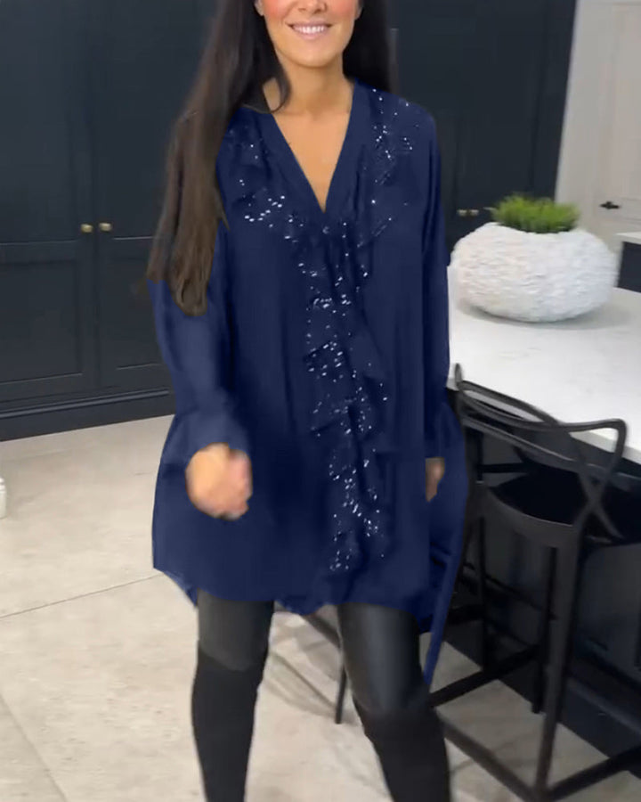 Stilla | Elegant Bluse Med Rynker