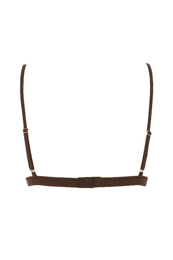 Stilla | Chokolade Chiffon Skjortekjole Og Bralette