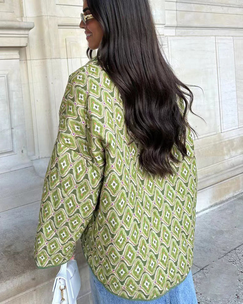Stilla | Åben Quiltet Jakke I Boho Stil
