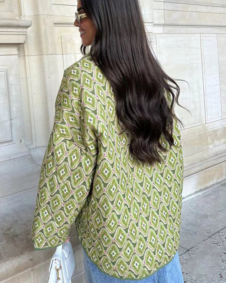 Stilla | Åben Quiltet Jakke I Boho Stil