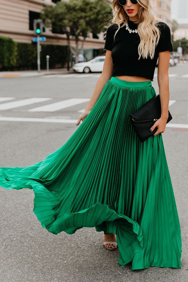 Stilla | for Eternity Plisseret Maxi Nederdel