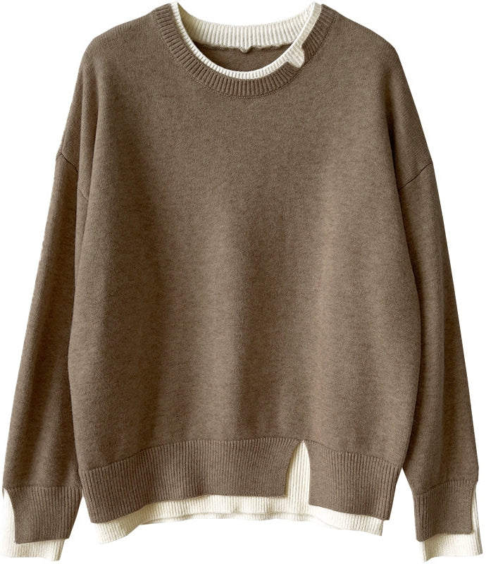 Stilla | Elegant Pullover med Lange Ærmer i Farveblok-look