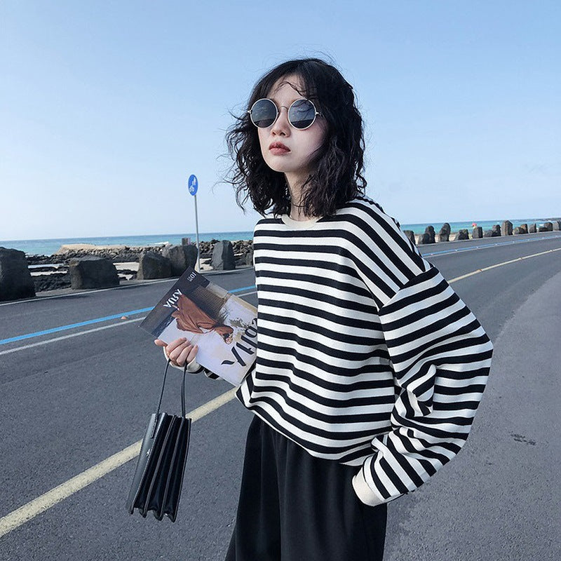 Stilla | Bluse Lange Ærmer Stribet Retro