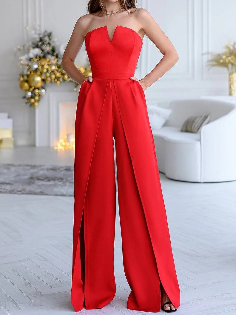 Stilla | Kvinders Onepiece Tube Top Ærmeløs Slids Onepiece