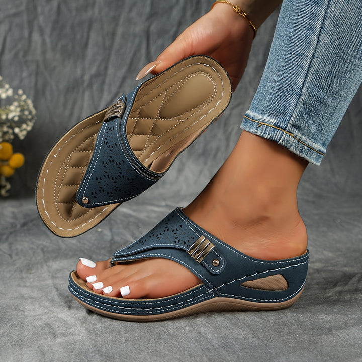 Stilla | Klap Sandal Med Hæl Behagelige Sandaler Med Støtte Til Svangen