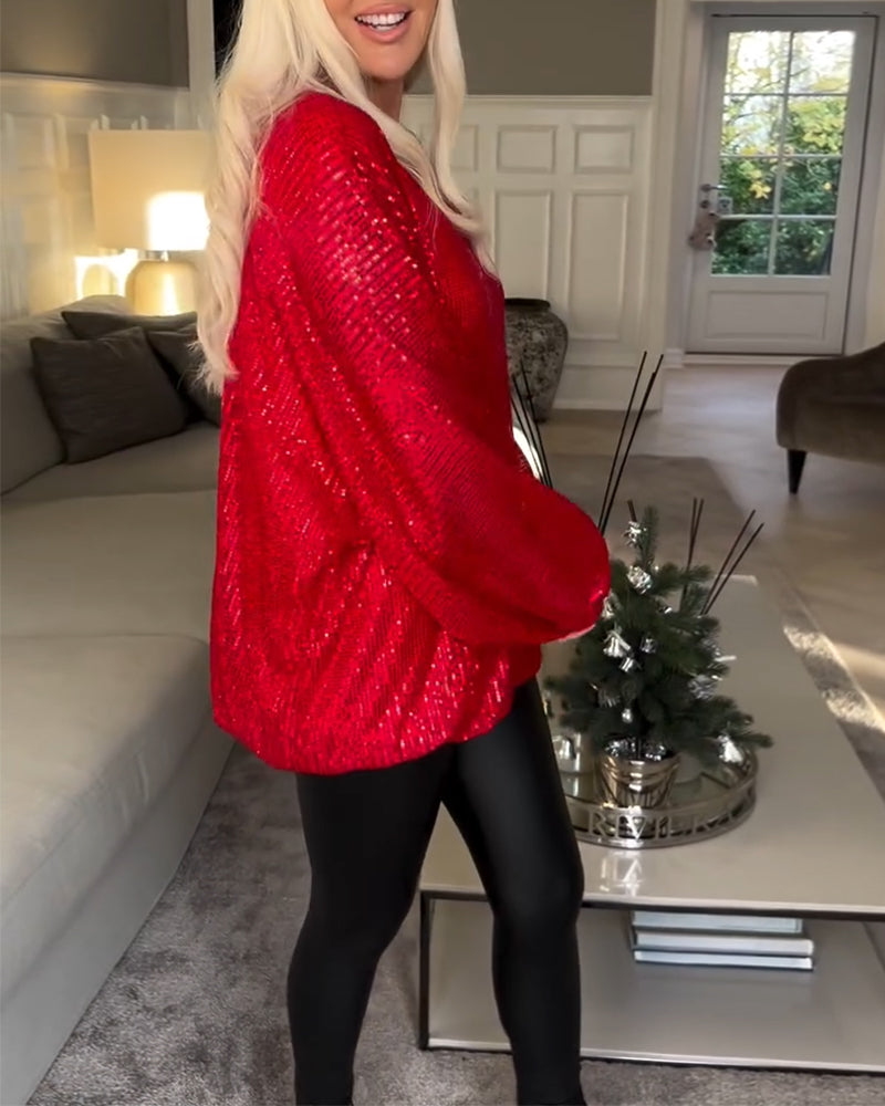 Stilla | Elegant Top Med Pailletter