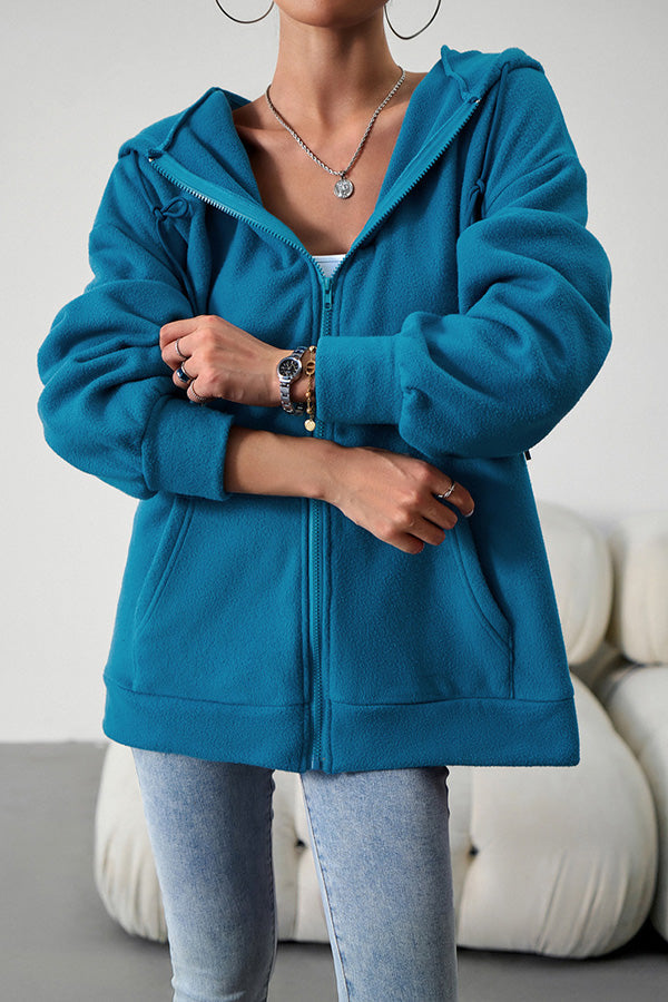 Stilla | Løs pullover cardigan med hætte