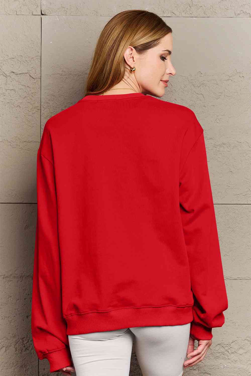 Stilla | Love Fuldt Størrelse Snefnug Juletræ Grafisk Sweatshirt