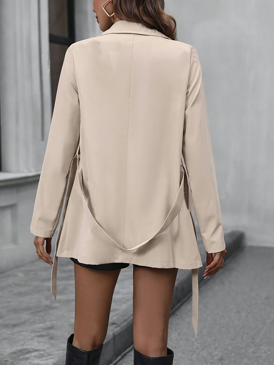 Stilla | Trenchcoat med ensfarvet design til kvinder