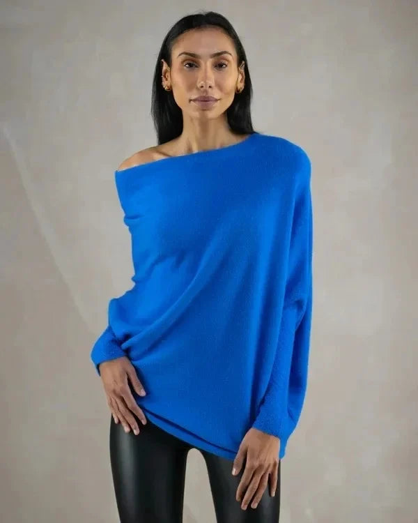 Stilla | Asymmetrisk draperet pullover