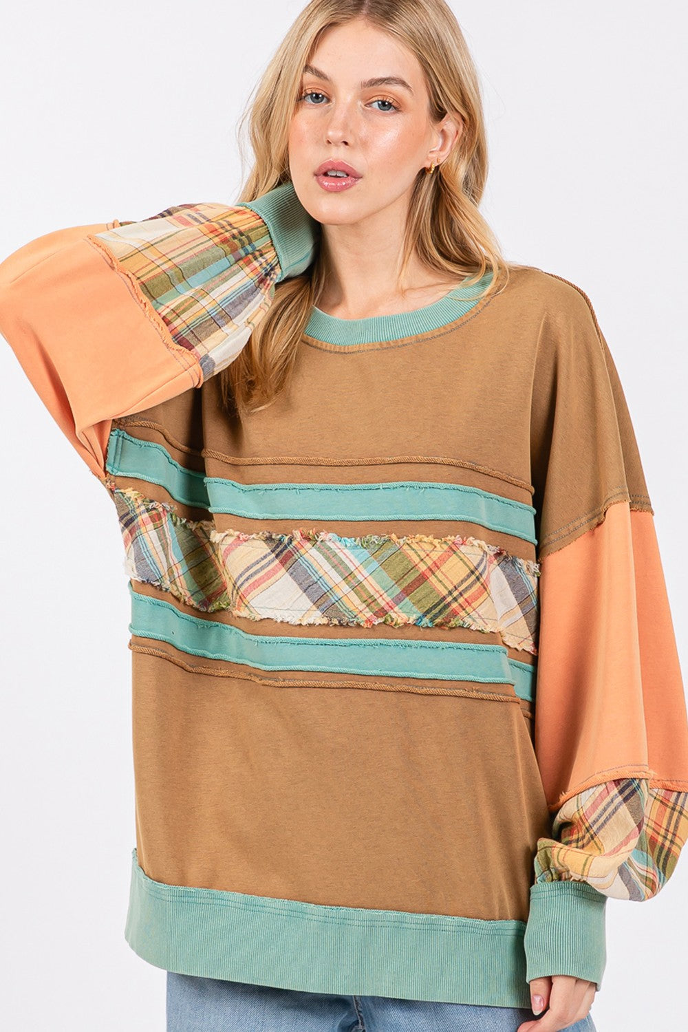 Stilla | Farveblok Sweatshirt Til Fritid
