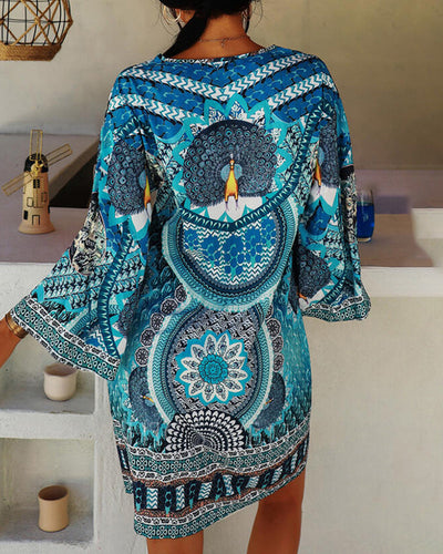 Stilla | Livlig Boheme Print Kjole