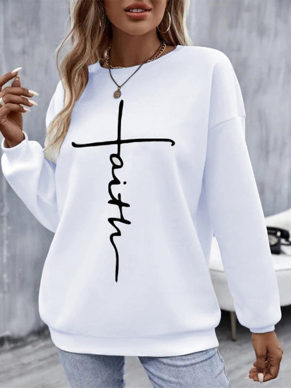 Stilla | Langærmet T-shirt med Bogstav Print Design