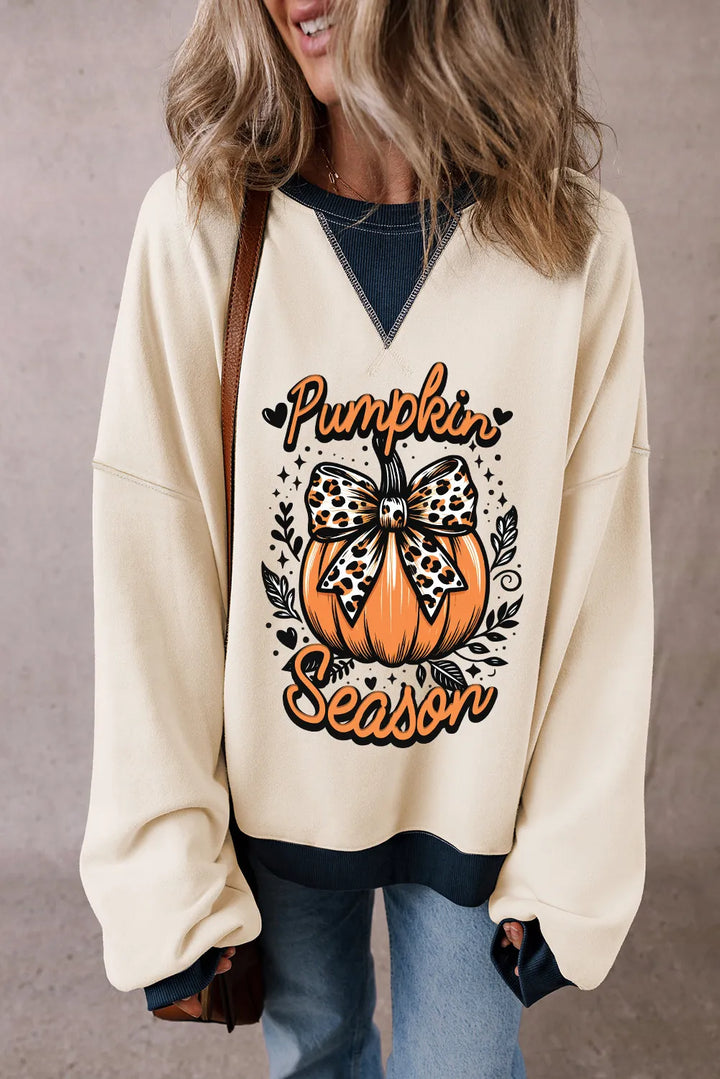 Stilla | Langærmet Sweatshirt med Græskar grafik