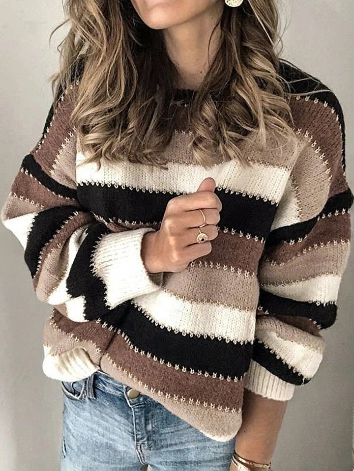 Stilla | Stribet Strik Sweater