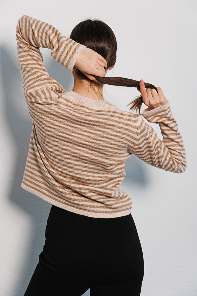 Stilla | Stribet Sweater Med Lange Ærmer Amelia