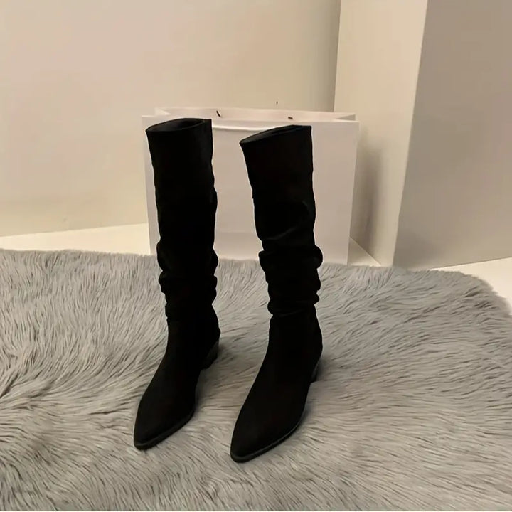 Stilla | Robuste Støvler med Spids Tå Og Tykk Hæl til Damer