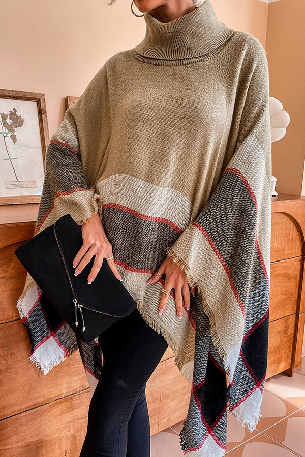 Stilla | Bubbles and Bonfires Farveblok Strik Poncho