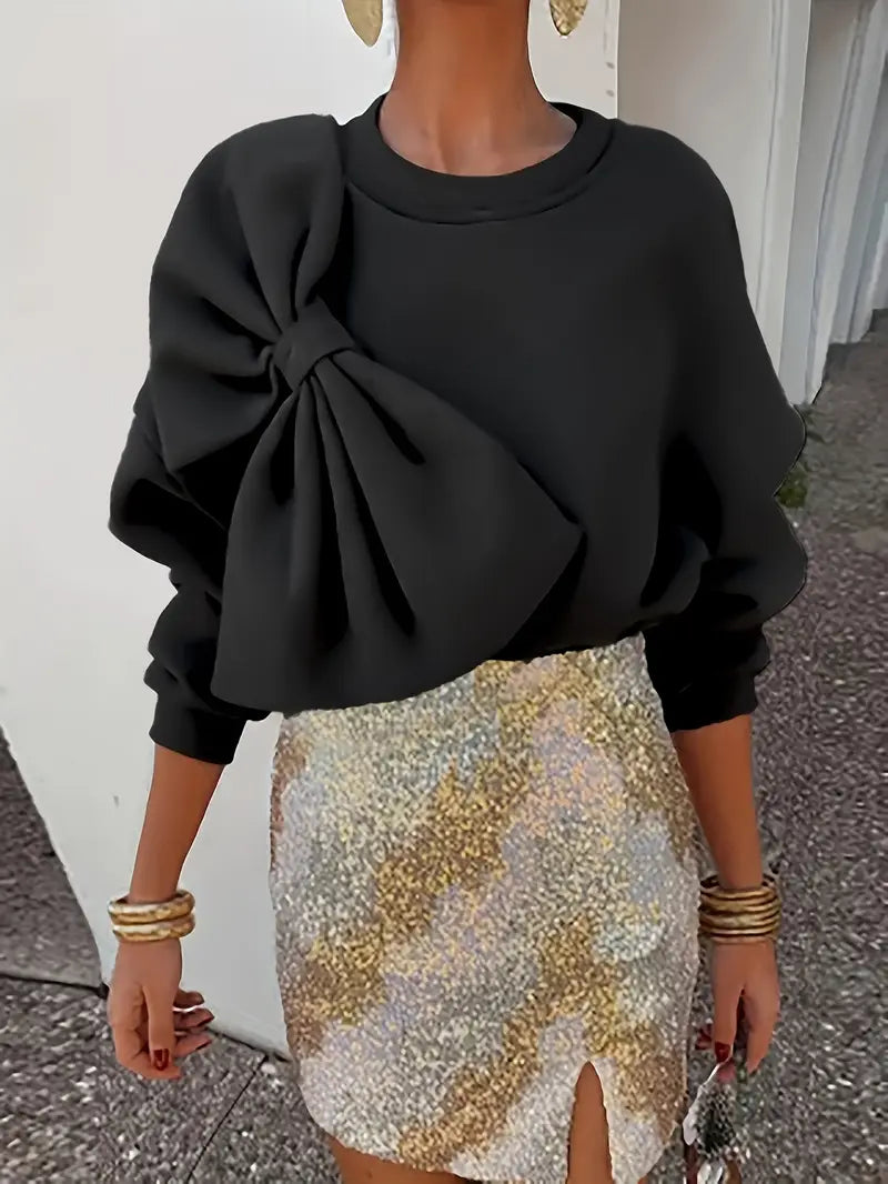 Stilla | Overdimensionerede bomulds sweater med knude