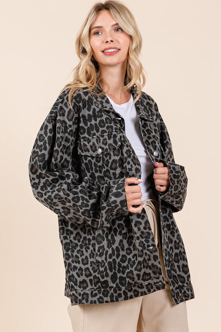 Stilla | Leo Jeansjakke Mittoshop Med Knapper og Brystlommer