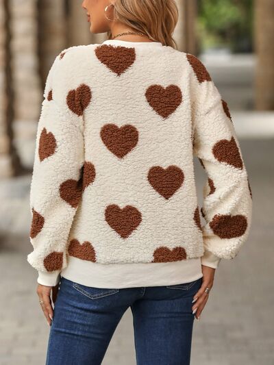 Stilla | Cozy Strik Sweater med Hjerte Mønster til Vinter Elegance